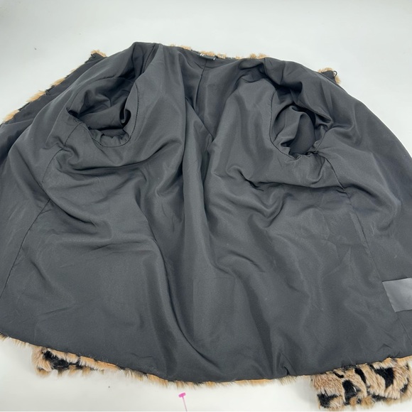 Love Token Faux Fur Jacket Women’s S Cheetah Leopard Short Coat Mob Wife Party - Picture 4 of 13